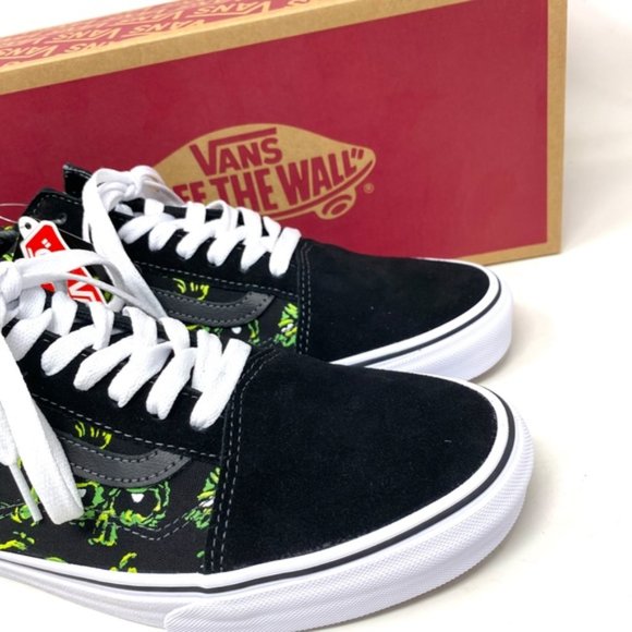 VANS Old Skool Low Top Black Green Suede Canvas Men’s Size Sneakers VN0A4BW2BML - Picture 12 of 12